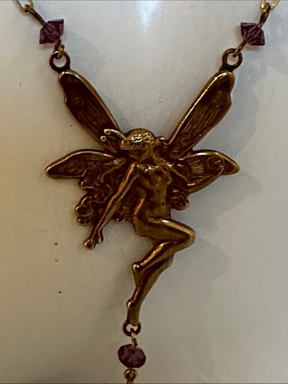 Pididdly Links Kingston N.Y. Gold Fairy Pendant Neckl… - Gem